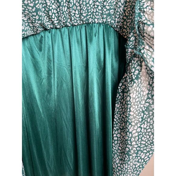 Nemidor Women's Layer Ruffle Animal Print Elastic Waist Short Sleeve Dress 18 - Picture 11 of 16